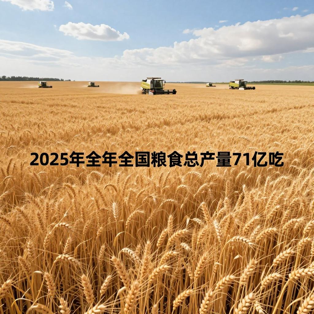 2025年全年全国粮食总产量71488万吨 比上年增加838万吨