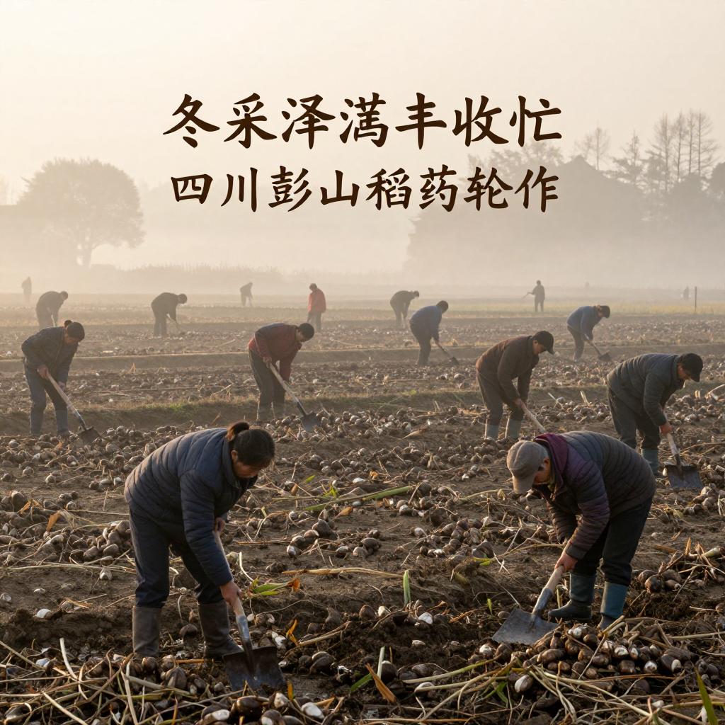 冬采泽泻丰收忙 四川彭山“稻药轮作”铺就富民路