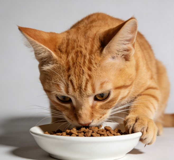 小猫吃东西不嚼怎么办？