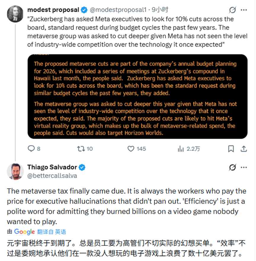 改名有多狠,打脸就有多疼!烧光700亿后,扎克伯格戳破元宇宙泡沫,网友:早该认怂了 改名有多狠,打脸就有多疼!烧光700亿后,扎克伯格戳破元宇宙泡沫,网友:早该认怂了