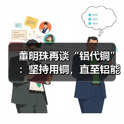 董明珠再谈“铝代铜”：坚持用铜，直至铝能完全替代（图1）