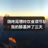 烧烤高嘌呤饮食须节制：我的膝盖肿了三天（图4）