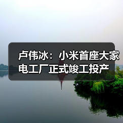 卢伟冰：小米首座大家电工厂正式竣工投产（图2）