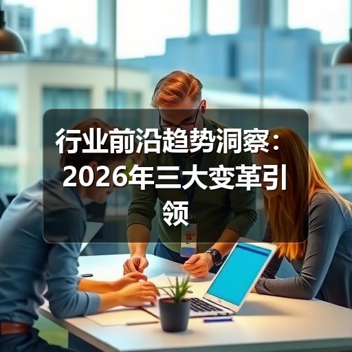 行业前沿趋势洞察:2026年三大变革引领新格局