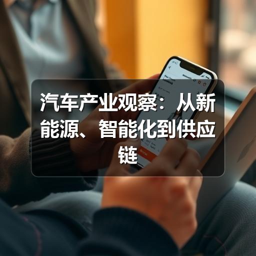 汽车产业观察:从新能源、智能化到供应链重构的行业变化
