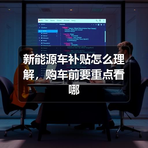 新能源车补贴怎么理解,购车前要重点看哪些信息